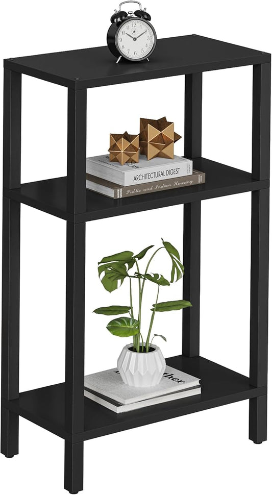 TUTOTAK Small Side Table, Narrow End Table, Skinny Sofa Table, Slim Nightstand, Couch Table, Living Room, Bed Room, Black TB01BK077