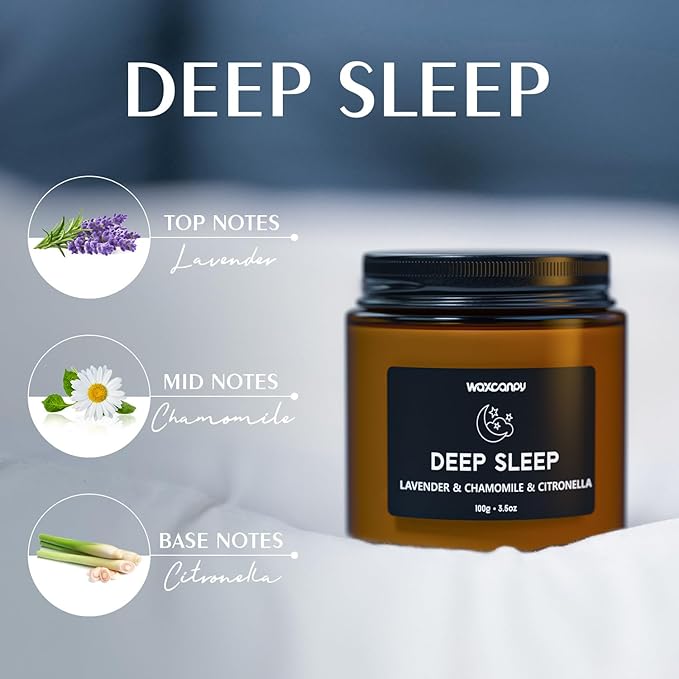 Scented Candle Gift Set, Soy Candles for Women, Sleep Candles for Home Scented, 2 Pack Aromatherapy Candle for Relaxing, Sleep, Stress Relief & Home Decor