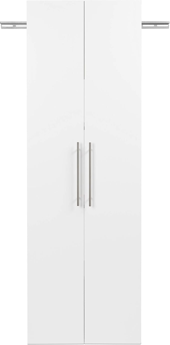Prepac HangUps 24" Large Garage Cabinet, Bathroom Cabinet Wall Mount, Ideal for Garage, Kitchen and Laundry Organization 24" W x 72" H x 12" D, White