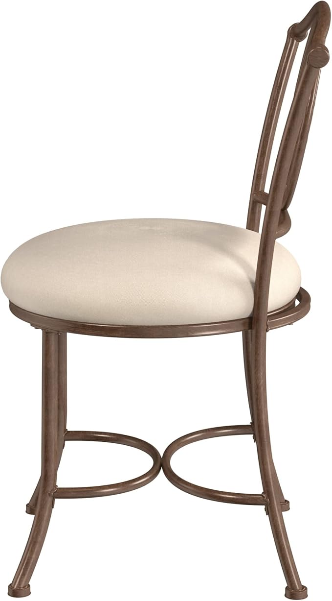 Hillsdale Emerson Metal Vanity Stool, Golden Bronze