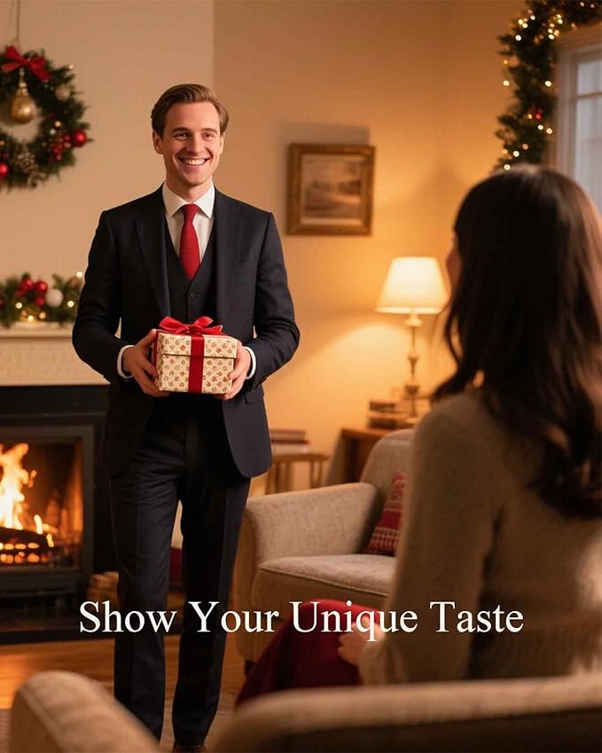 M&SENSE Cinnamon Pumpkin Scented Candles Christmas Decor,Natural Non Toxic, Aromatherapy Candle for Stress Relief Meditation Relaxing, Housewarming Gifts for Women Men, 11.3oz 70 Hour Christmas Candle