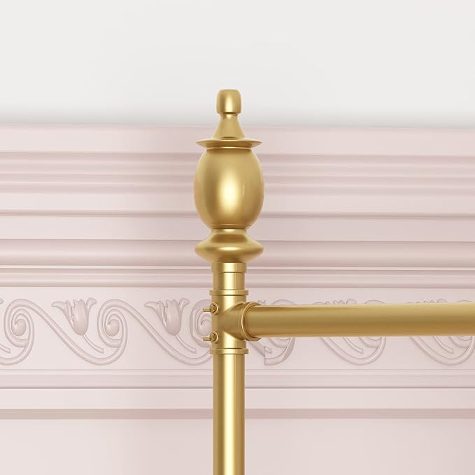 Gold Clothing Rack, Boutique Gold Clothes Racks with Shelf for Display, Heavy Duty Garment Rack for Retail Use (47.24L)