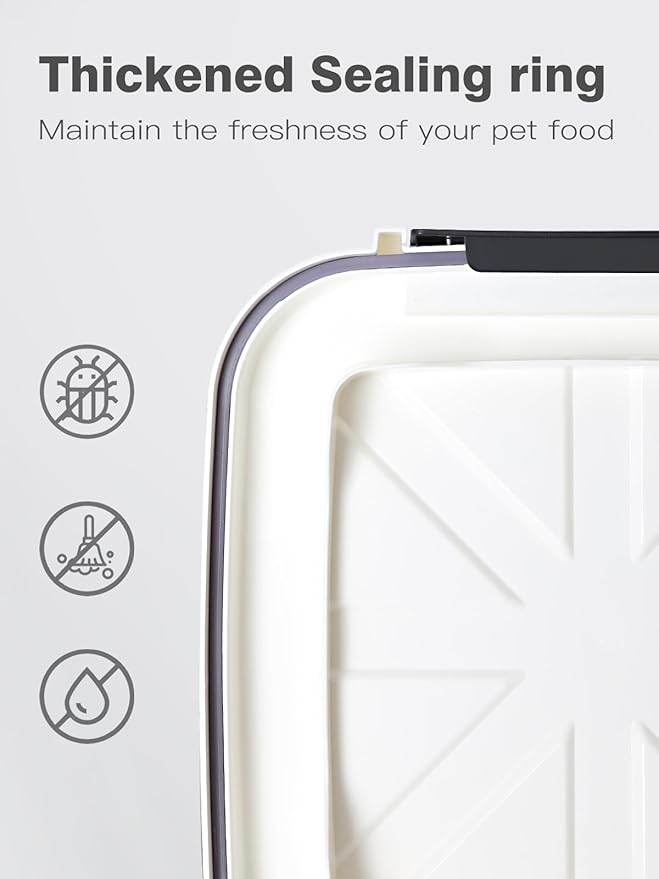 10 lbs Dog Food Storage Container Cat Treat Container with Measuring Cup,Large Dry Pet Food Storage Bin for Cereal, Birds, Rice and Grain