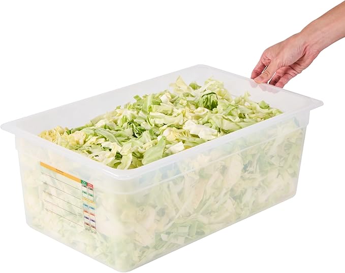 Restaurantware Food Pans Pack of 10 Plastic Rectangle Food Containers Full Size with Traceability Label, Storage Containers Dishwashable Hot Cold Friendly for Restaurants Buffet Commercial Use