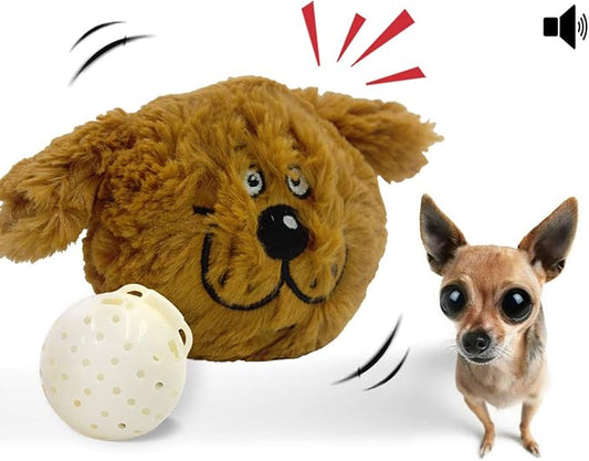 Interactive Dog Toy, Plush Electric Dog Toy, Vibrating and Squeaky, Battery Operated, Prevent Boredom for Pets