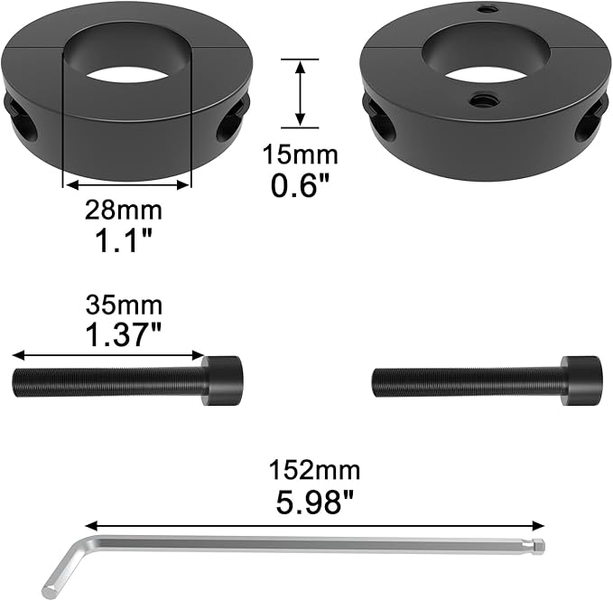 MySit Gas Lift Cylinder Removal Tools 28mm/1.1-Inch, Removal Tools Sets for Replace Office Chair Cylinder, Fix Sinking Office Chair Stainless Steel Chair Saver for Stop Sinking - 2 Pieces