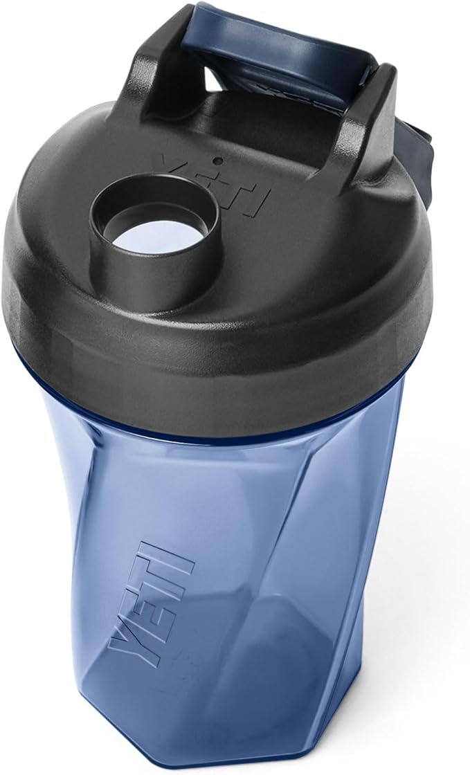 YETI Yonder Helimix Vortex Blender Shaker Bottle Holds up to 20oz | No Blending Ball or Whisk | USA Made | Portable Pre Workout Whey Protein Drink Shaker Cup | Dishwasher Safe, Navy