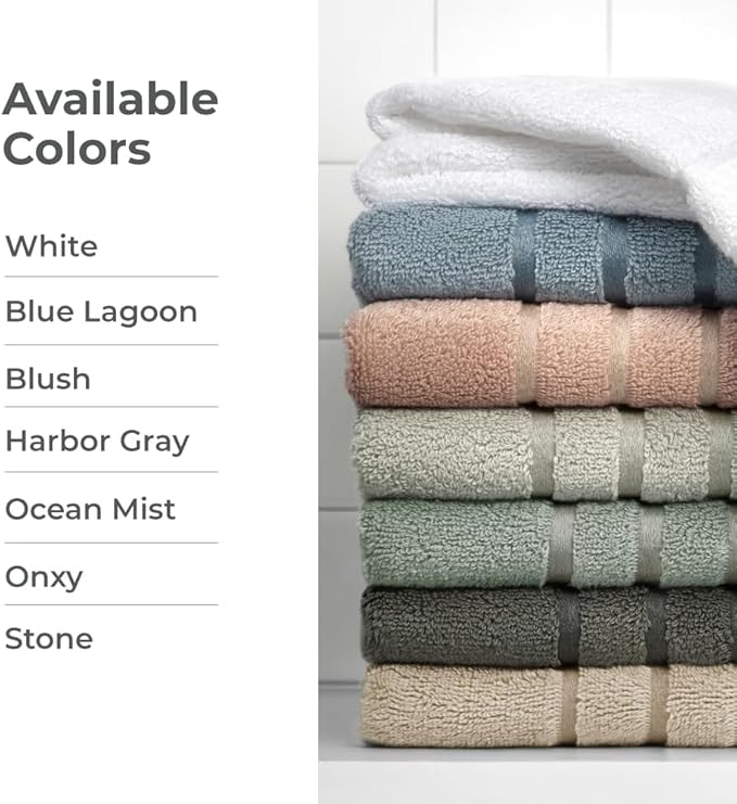 Cariloha Hand Towel | Blue Lagoon | 16"x24" | Turkish Cotton & Viscose Material Blend | Extra Smooth, Odor Resistant and Highly Absorbent