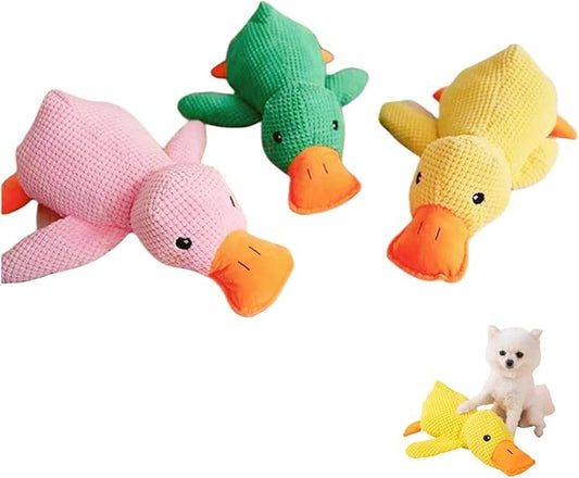 2024 New Calming Duck Dog Toy, Emotional Support, Plush, Interactive for Boredom, Dog Companion, Large Size 17.7*15in (G-3PCS)