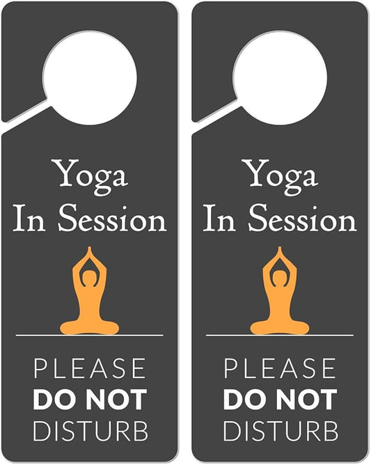 Do Not Disturb Door Hanger Sign, 2 Pack, Please Do Not Disturb Sign, Yoga In Session