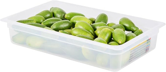 Restaurantware Food Pans Pack of 10 Plastic Rectangle Food Containers Full Size with Traceability Label, Storage Containers Dishwashable Hot Cold Friendly for Restaurants Buffet Commercial Use