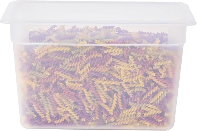 Restaurantware Food Pans Pack of 10 Plastic Rectangle Food Containers 1/3 Size with Traceability Label, Storage Containers Dishwashable Hot Cold Friendly for Restaurants Buffet Commercial Use