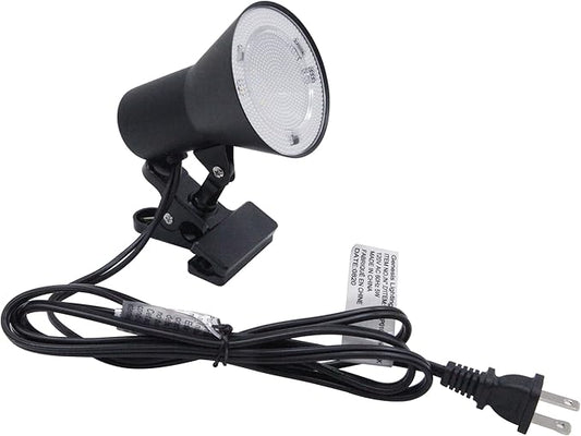 LED Clip-on Desk Lamp, 360° Adjustable Clamp Desk Light with Switch, 5W 280LM 4000K Cool White Small Table Light Plug-in for Home Office, Study, Dorm, ETL Listed