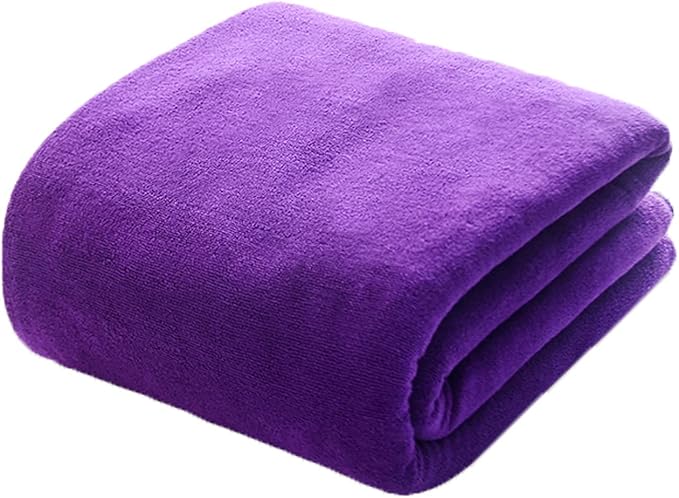 MYLSMPLE Microfiber Luxury Bath Sheet Extra Large Bath Towel Fast Drying Beach Towel (36 Inch X 72 Inch, Purple)