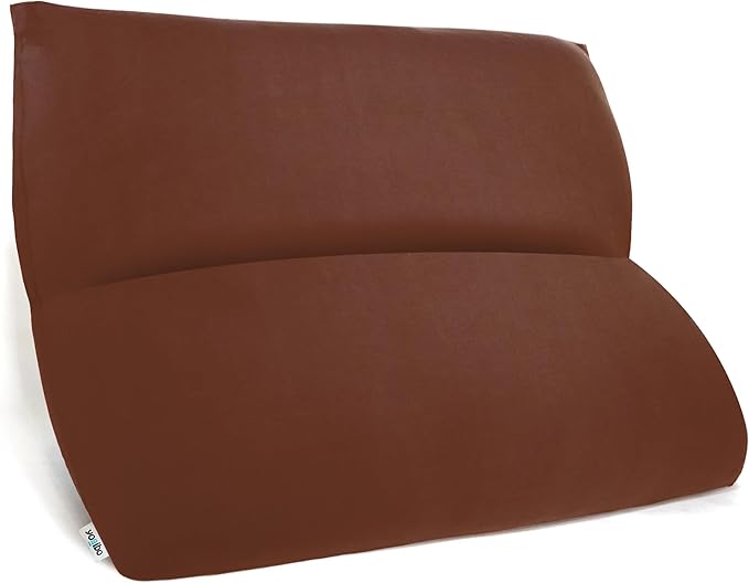Yogibo Double Oversized Bean Bag Chair, Beanbag Bed with a Washable Outer Cover, Cozy Sofa for Gaming, Reading, and Relaxing, Filled with Soft Mini Beads, Brown