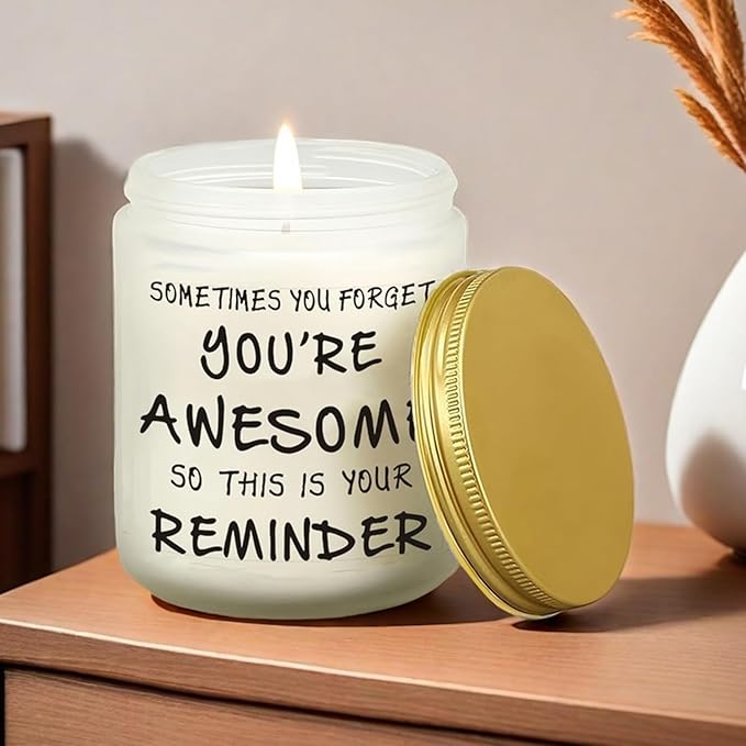 BFJLIFE Candles Gifts for Women Unique Inspirational Mothers Valentines Day Christmas Birthday Gifts for Her Sister Best Friend Wife Girlfriend Stocking Stuffers for Women Lavender Scented Candle