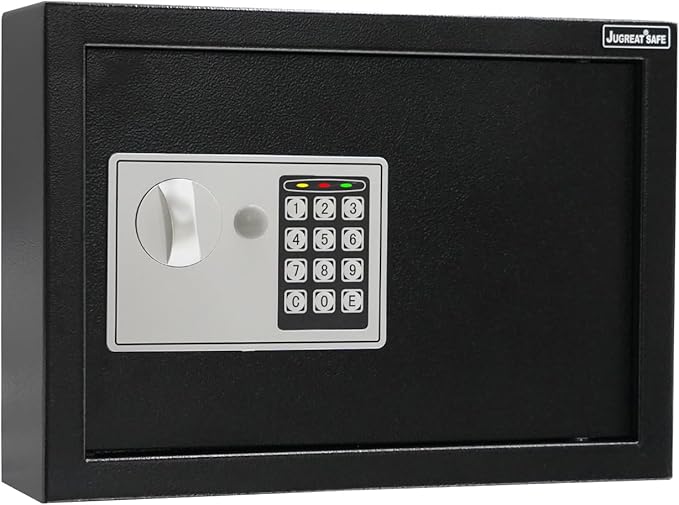 JUGREAT 60 Keys Cabinet with Sensor Light,Electronic Key Safe,Pin Code Keyless Storage Box for Keys,Secure Wall Mount Safe with 60 Key Tags
