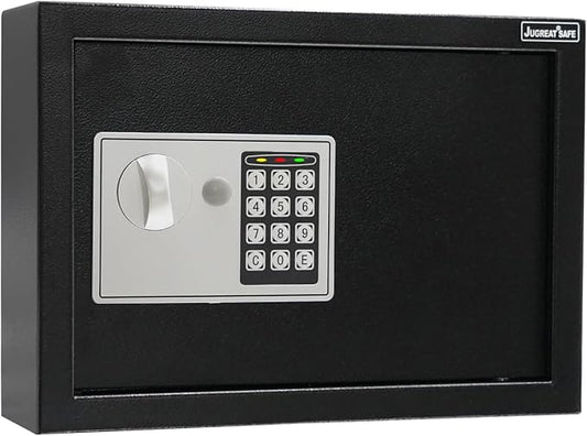JUGREAT 60 Keys Cabinet with Sensor Light,Electronic Key Safe,Pin Code Keyless Storage Box for Keys,Secure Wall Mount Safe with 60 Key Tags