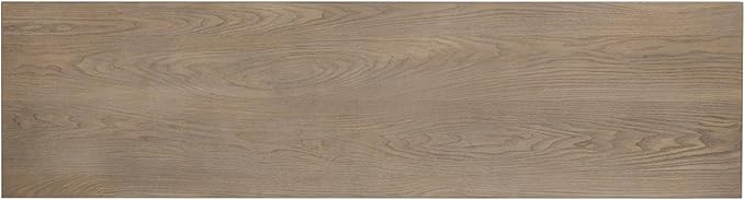 59" Modern Minimalist Console Table, Ash Veneer Entryway Table with Unique Floating-Top Design, Narrow Long Sofa Table for Hallway, Foyer & Living Room, Natural Wood Finish