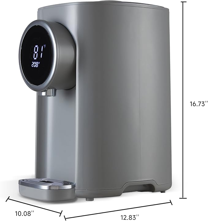 OCTAVO Water Boiler & Warmer 5 Liter, 304 Stainless Steel Water Tank, 700 Watt 6 Adjustable Water Temperature, LCD Touch Control Screen, Child Lock with Water Shortage Indicator