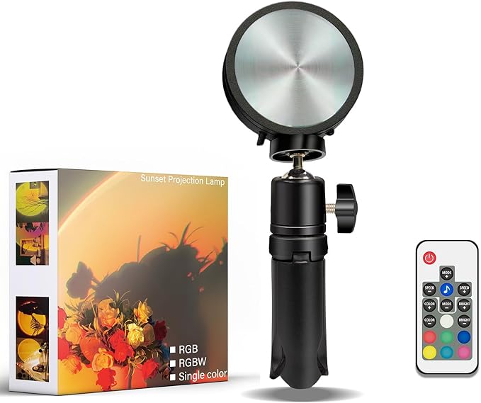 LED Sunset Lamp Projector,Multicolor Changing with USB Port,Sunset Light 180°Rotation for Room Decor,Sunset Lamp for Bedroom,Photography Party,Tiktok Live,Gift for Halloween, Christmas