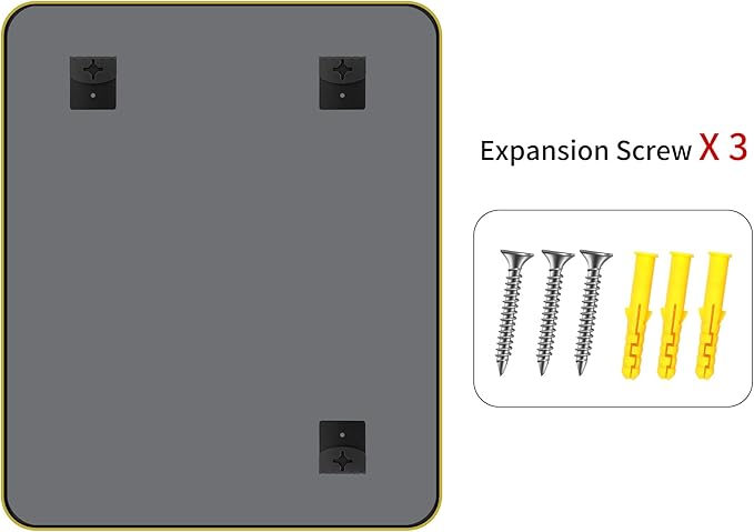 FORBATH 48x40 Inch Bathroom Mirror, Brushed Gold Deep Frame Wall Mirror with Rounded Corners, Anti-Rust Tempered Glass for Modern Farmhouse Vanity (Horizontal/Vertical)