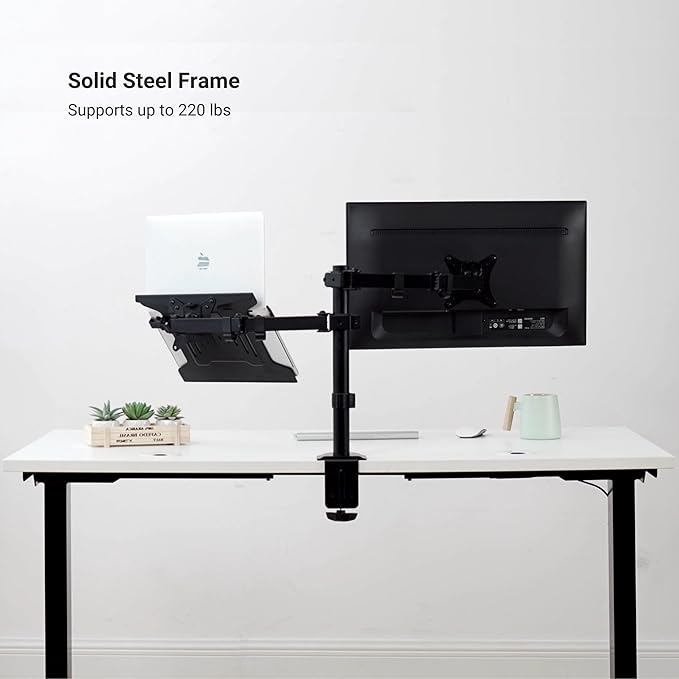 Progressive Desk Stand Up Electric Standing Desk, Compact Home Office Table, Black Frame and Ebony Oak MDF Tabletop Prime Ryzer 42" x 24"