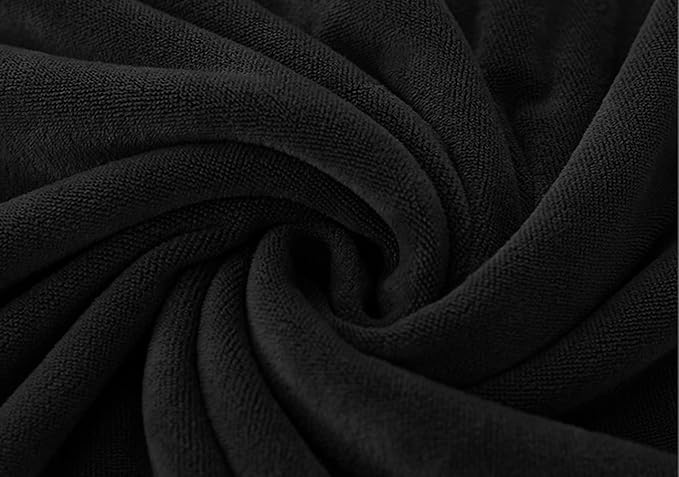 MYLSMPLE Luxury Microfiber Extra Large Bath Towel Beach Bath Sheet Fast Drying Towel Soft Absorbent Hotel Towel(36 Inch X 72 Inch, Black)