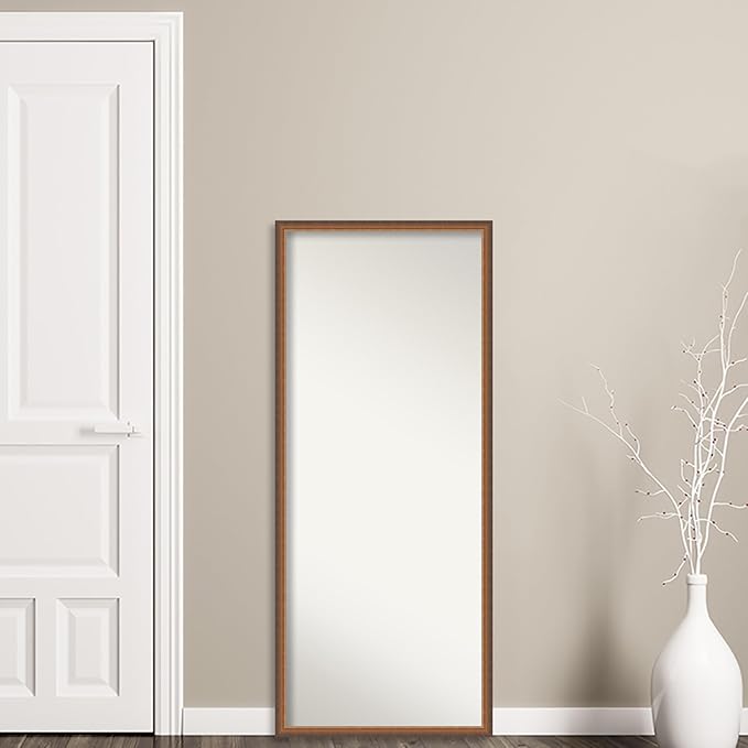Amanti Art Bronze Full Length Mirror, 62x26 Two Tone Bronze Copper Tall Free Standing Body Wall Mirror Full Length for Dressing, Modern Wood Frame, Lean on Floor or Hang, Wall Decor
