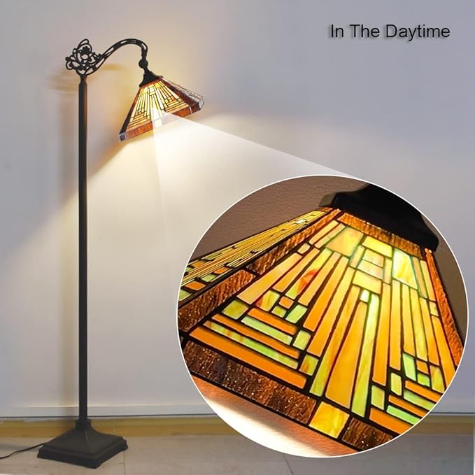 Capulina Mission Antique Style Tiffany Lamp Series Table Lamp Floor Lamp Decor for Living Room Bedroom Study Room