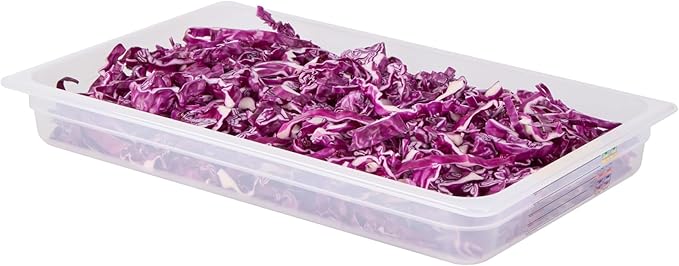 Restaurantware Food Pans Pack of 10 Plastic Rectangle Food Containers Full Size with Traceability Label, Storage Containers Dishwashable Hot Cold Friendly for Restaurants Buffet Commercial Use