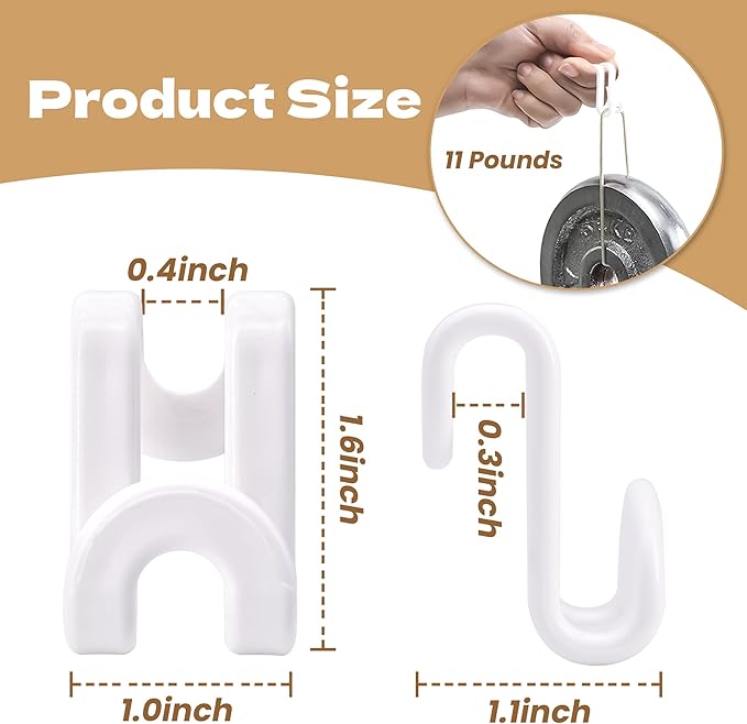 Mlici Cascading Hanger Connector, 60 Pcs Plastic Connector Hooks for Velvet Hanger or Clothes Hangers, Space Saving Hangers Hooks Closet Organizer - White