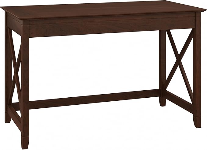 Bush Furniture Key West Writing Desk for Home Office in Bing Cherry 48W Small Modern Farmhouse Table