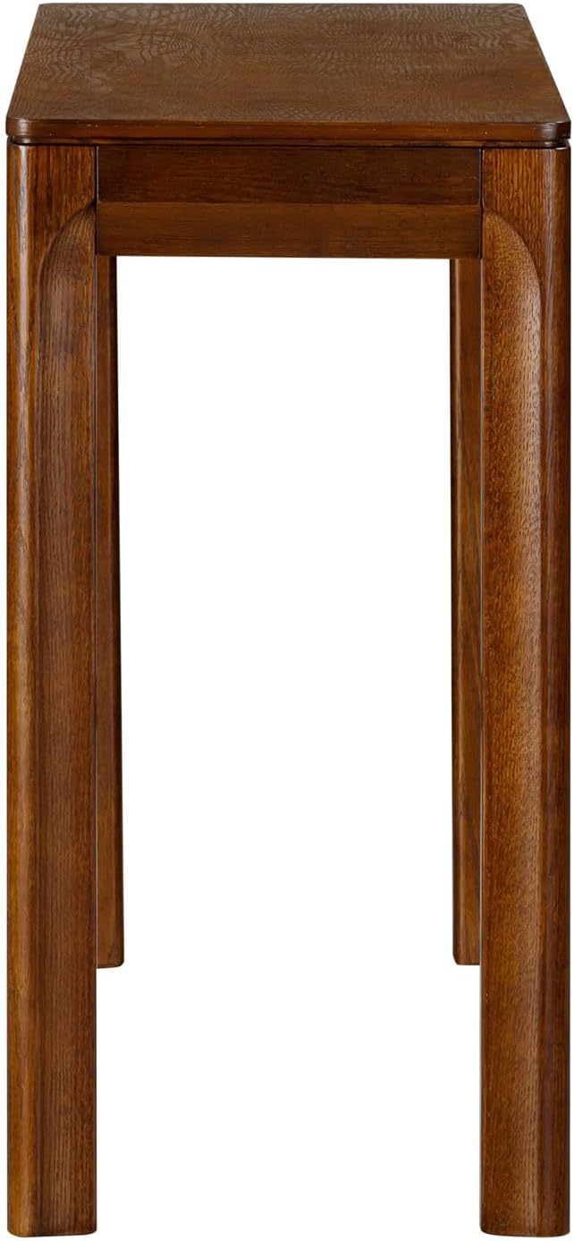NTC Flow 47-Inch Console Table, Modern Solid Wood Entryway Table with Hidden Drawer, Waterproof & Heat Resistant, Narrow Table for Hallway, Living Room & Foyer, Dark Walnut