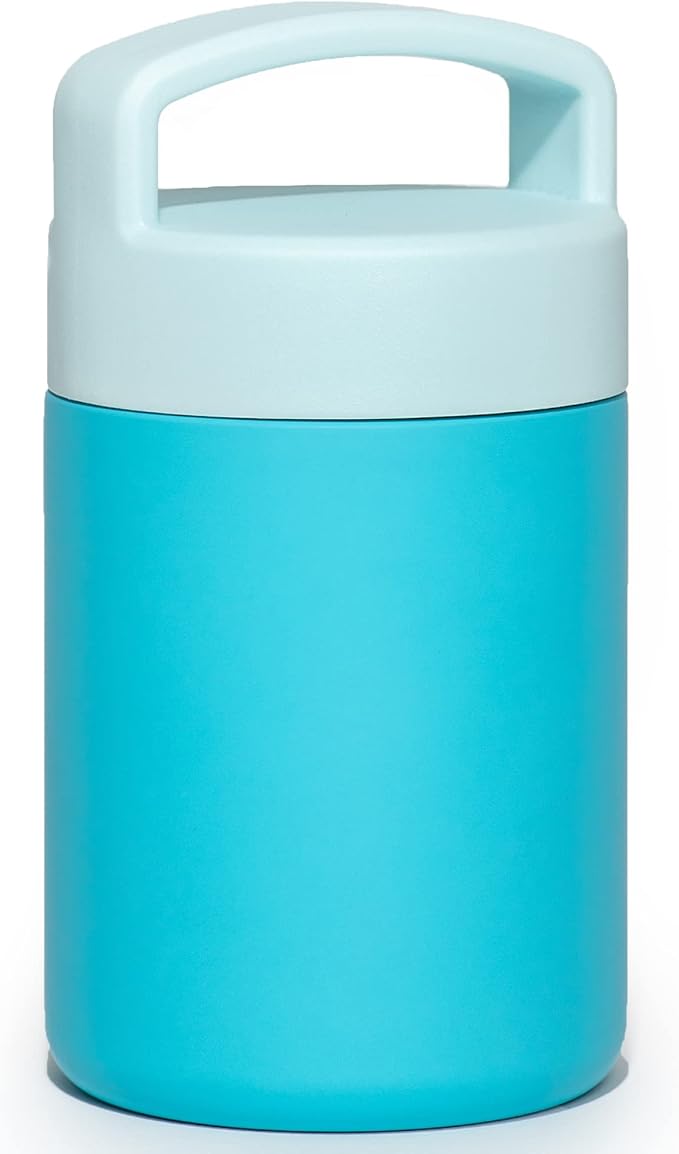 WeeSprout Insulated Stainless Steel Food Jar for Kids - 12 oz Leakproof Vacuum-Insulated Soup & Lunch Container with Handle, Wide-Mouth Thermal Food Flask, Recipiente Térmico Comida Caliente (Blue)