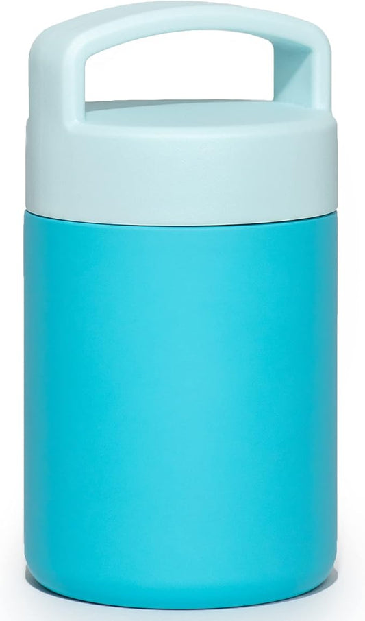 WeeSprout Insulated Stainless Steel Food Jar for Kids - 12 oz Leakproof Vacuum-Insulated Soup & Lunch Container with Handle, Wide-Mouth Thermal Food Flask, Recipiente Térmico Comida Caliente (Blue)