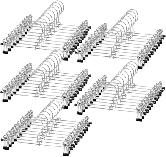 NORTHERN BROTHERS Pants, Skirt Hangers with Clips Shorts Hanger Closet Heavy Duty Clothes Hangers for Trousers Shirt Jeans for Women Men (Pack of 400)