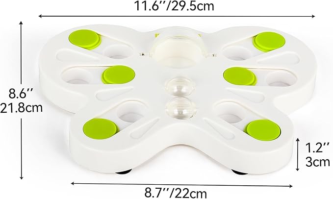 ALL FOR PAWS Interactive Cat Puzzle Feeder – Butterfly Shape Slow Feeder & Treat Dispenser – Enrichment Toy for Kittens & Indoor Cats