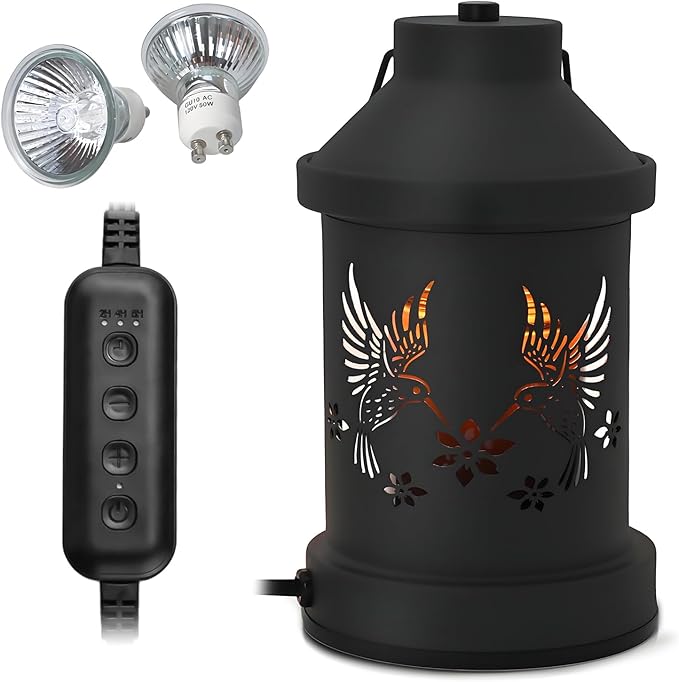 Candle Warmer Lamp Timer- Christmas Gifts for Women Mom, House Warming Gifts New Home Decor, Modern Farmhouse Decor, Hummingbird Candle Warmer Lanterns Vintage for All Jar Candles