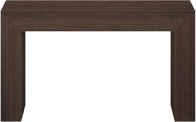 Plank+Beam Grand Console Table, 56 Inch Solid Wood Modern Sofa Table, Narrow Entryway Table for Hallway, Behind The Couch, Living Room, Foyer, Walnut Wirebrush