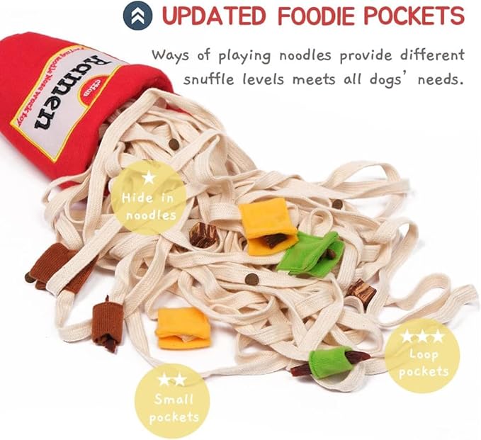 Dog Puzzle Toy, Interactive & Enriching Snuffle Game for Small & Medium Dogs, Durable Hide and Seek Crinkle Toy, Treat Dispensing & Nose Work Fun