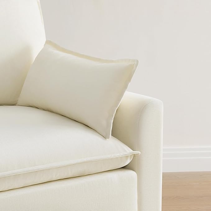 CHITA 113" Oversized Cloud Couch, Modern Modular Sectional Sofa Set for Living Room, 5 Seater U Shaped Sectional Couch, Cream