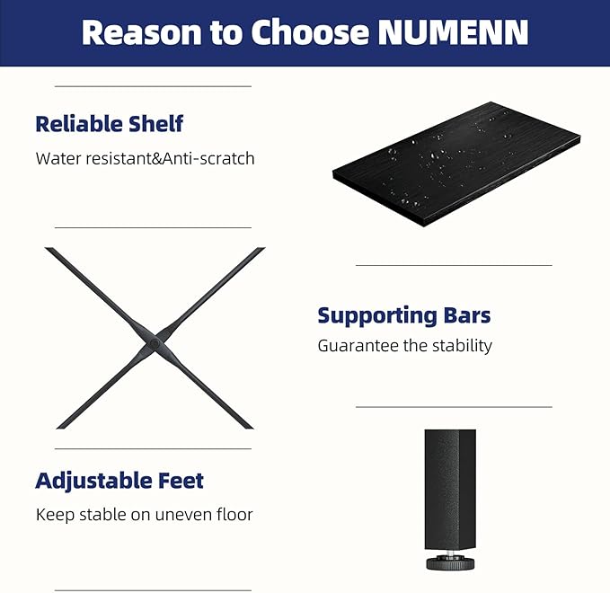 NUMENN Bookcases and Bookshelves Triple Wide 5 Tier Bookshelf, Large Etagere Bookshelf with Storage Drawer, Adjustable Open Display Shelves for Living Room, Bedroom, Home Office, Black