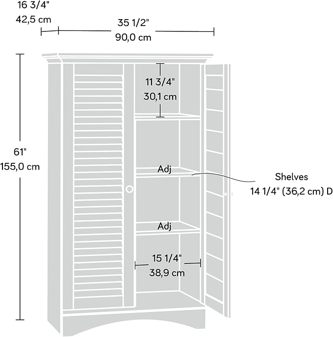 Sauder Harbor View Storage Cabinet/ Pantry cabinets, Antiqued Paint finish