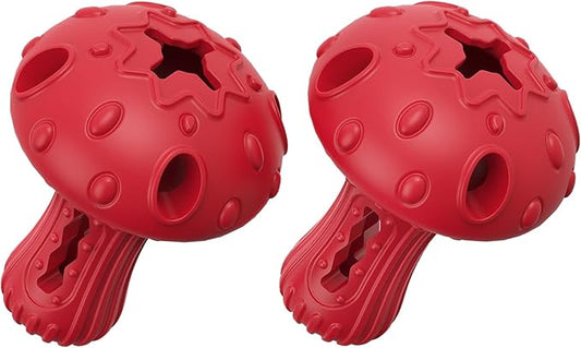 Dog Chew Toys for Aggressive Chewers, Rubber Treat Dispensing Stimulation Toy to Keep Them Busy, Durable Interactive Enrichment Puzzle Toy for Medium Large Breed Dogs
