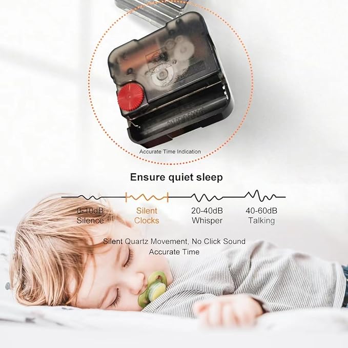 Large Wall Clock for Living Room Decor 18 Inch Tree of Life Metal Wall Art - Oversized Non-Ticking Battery Operated Silent Clock for Kitchen/Bedroom Home Decor