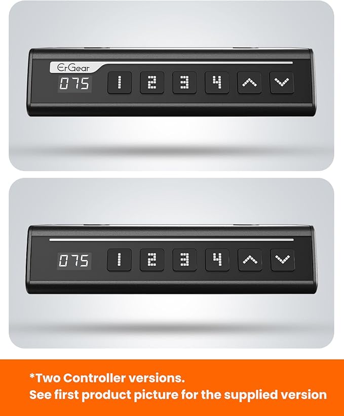 ErGear Height Adjustable Electric Standing Desk, 63 x 27.5 Inches Sit Stand up Desk, Large Memory Computer Home Office Desk with Two-Piece Desktop (Black)