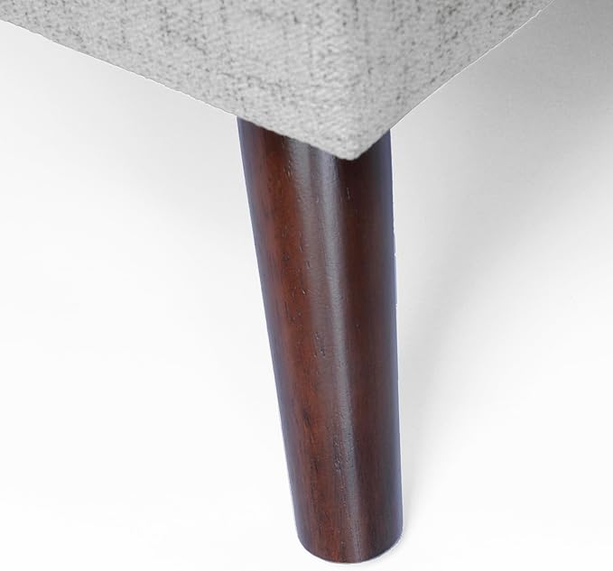 HomePop Modern Tufted Storage Bench|Homepop Home Décor|Bench with Storage for Living Room & Bedroom - Gray Woven