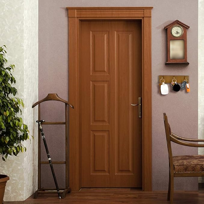 Picowe Key Holder for Wall Decorative, Adhesive Stainless Steel Key Hooks, Key Hanger Key Organizer for Wall, Towel Hook Coat Hanger for Entryway Hallway Kitchen(Three Rows,Golden 1PCS)