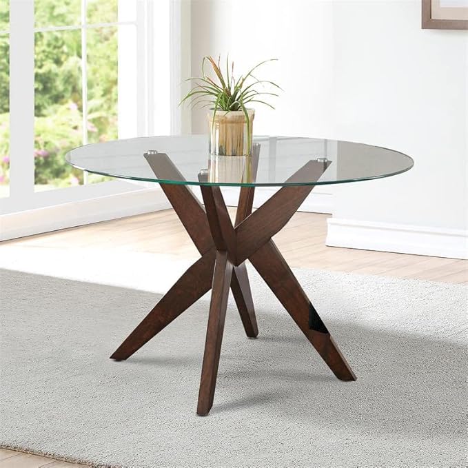 48" Inch Round Glass Table Top 1/4" Thick Flat Polish Edge Tempered by Fab Glass and Mirror